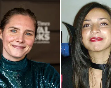 Amanda Knox, left, and Meredith Kercher, right