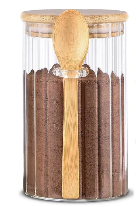 glass jar with spoon