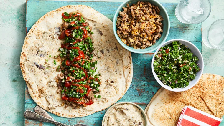 Beef Pita Wraps with Tabouli