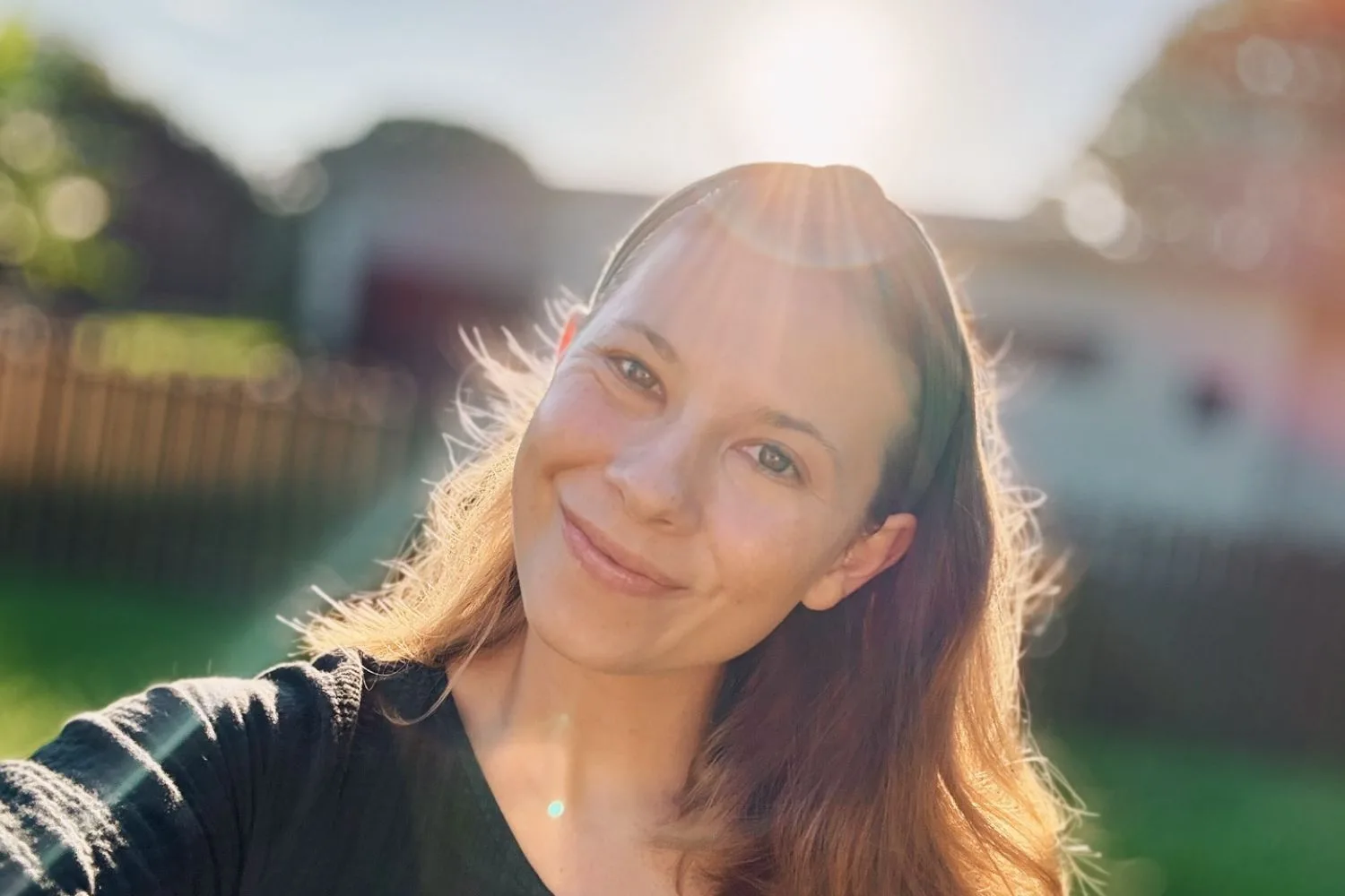 Bindi Irwin in a selfie photo in the sunshine