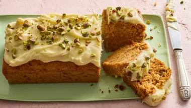 Carrot and pistachio loaf