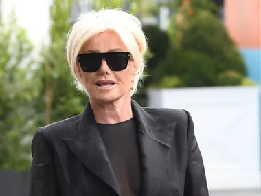 Deborra-Lee Furness, left, and Hugh Jackman and Sutton Foster, right