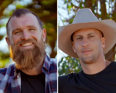 From left to right, Farmer Jarrad, Farmer Jason and Farmer John from Farmer Wants a Wife 2026