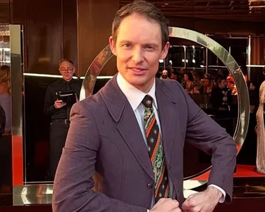 Guy Montgomery at The Logies and with his partner Chelsie