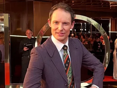 Guy Montgomery at The Logies and with his partner Chelsie