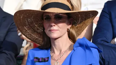 Kate Middleton wears a hat at Wimbledon