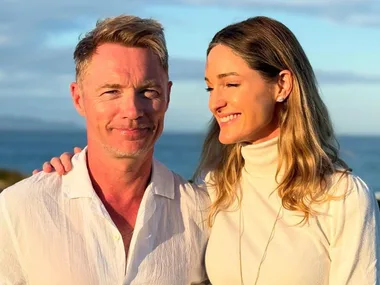 Ronan Keating pictured with his first wife Yvonne Connolly and with now-wife Storm.
