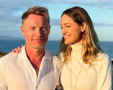 Ronan Keating pictured with his first wife Yvonne Connolly and with now-wife Storm.