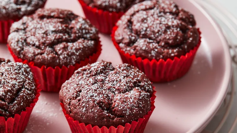 Two-ingredient red velvet coconut cupcakes