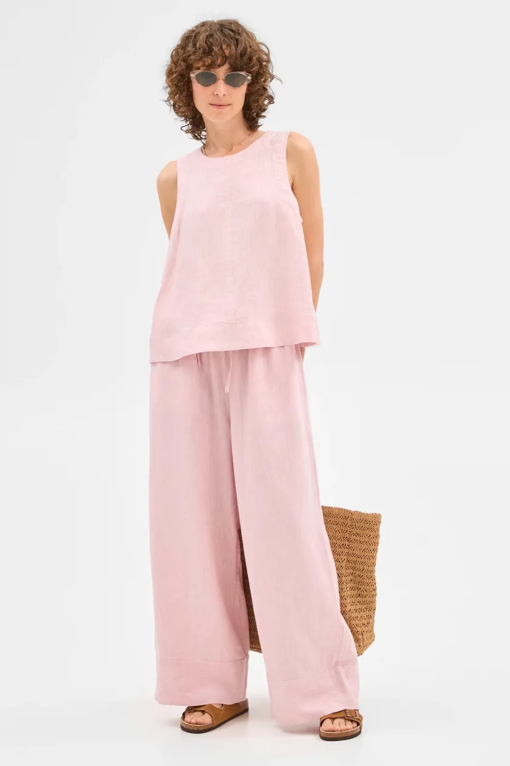 target pink linen set 