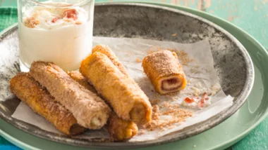 Whip up our Strawberry and Cinnamon Roll-Ups in just three minutes