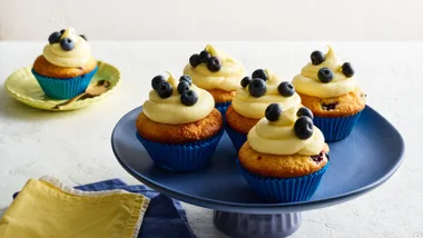 Frosted Blueberry Lemon Cakes
