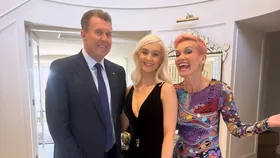 Jess Rowe and Peter Overton celebrate a very special family milestone