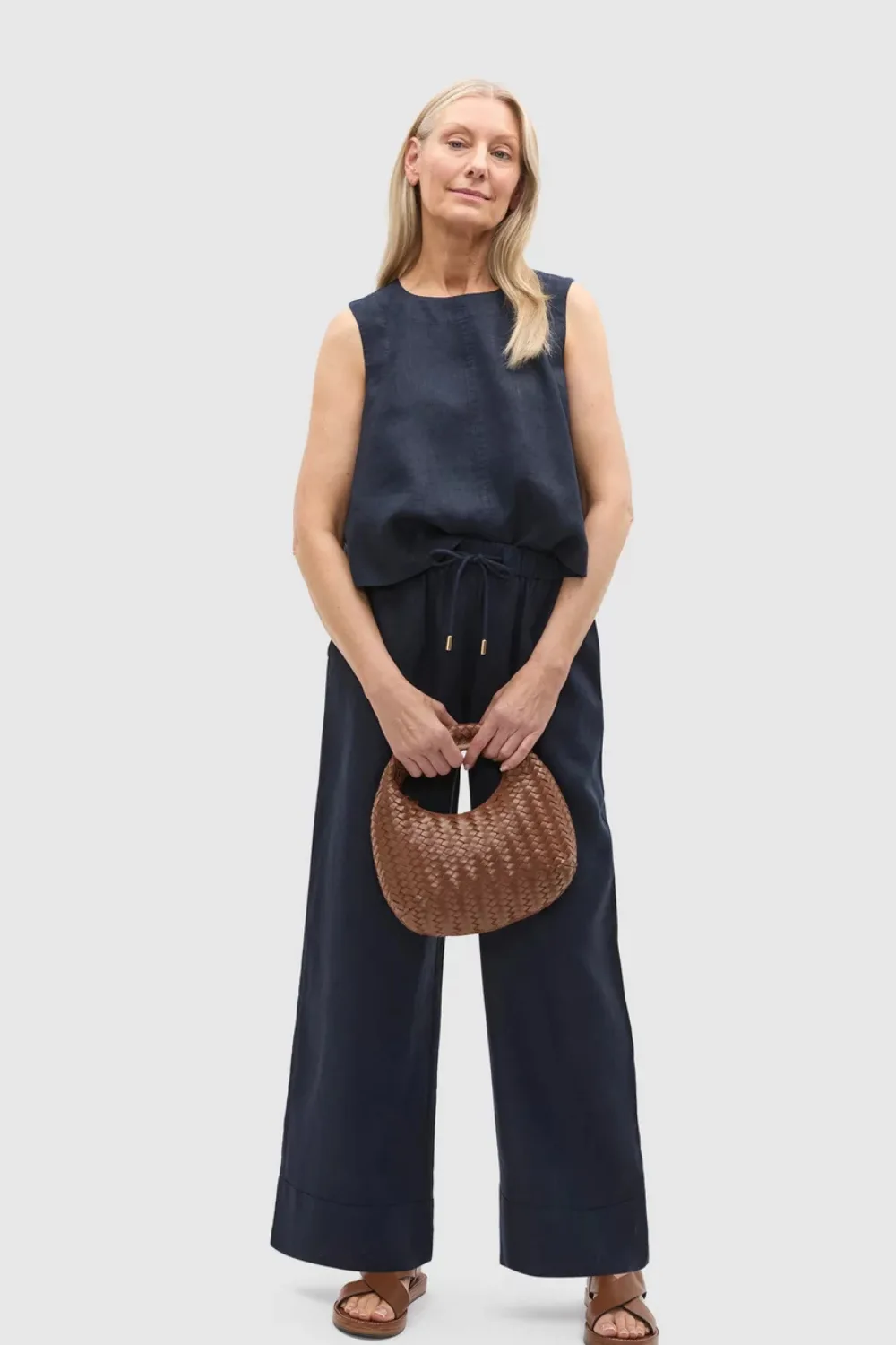 seed heritage blue linen set 