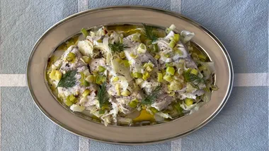 Barramundi Tray-Bake with Fennel and Leek