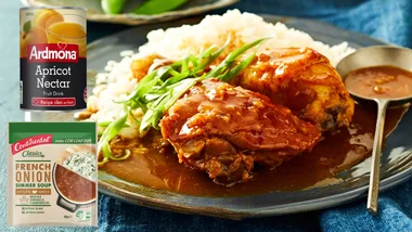 Chilli apricot chicken with ingredients