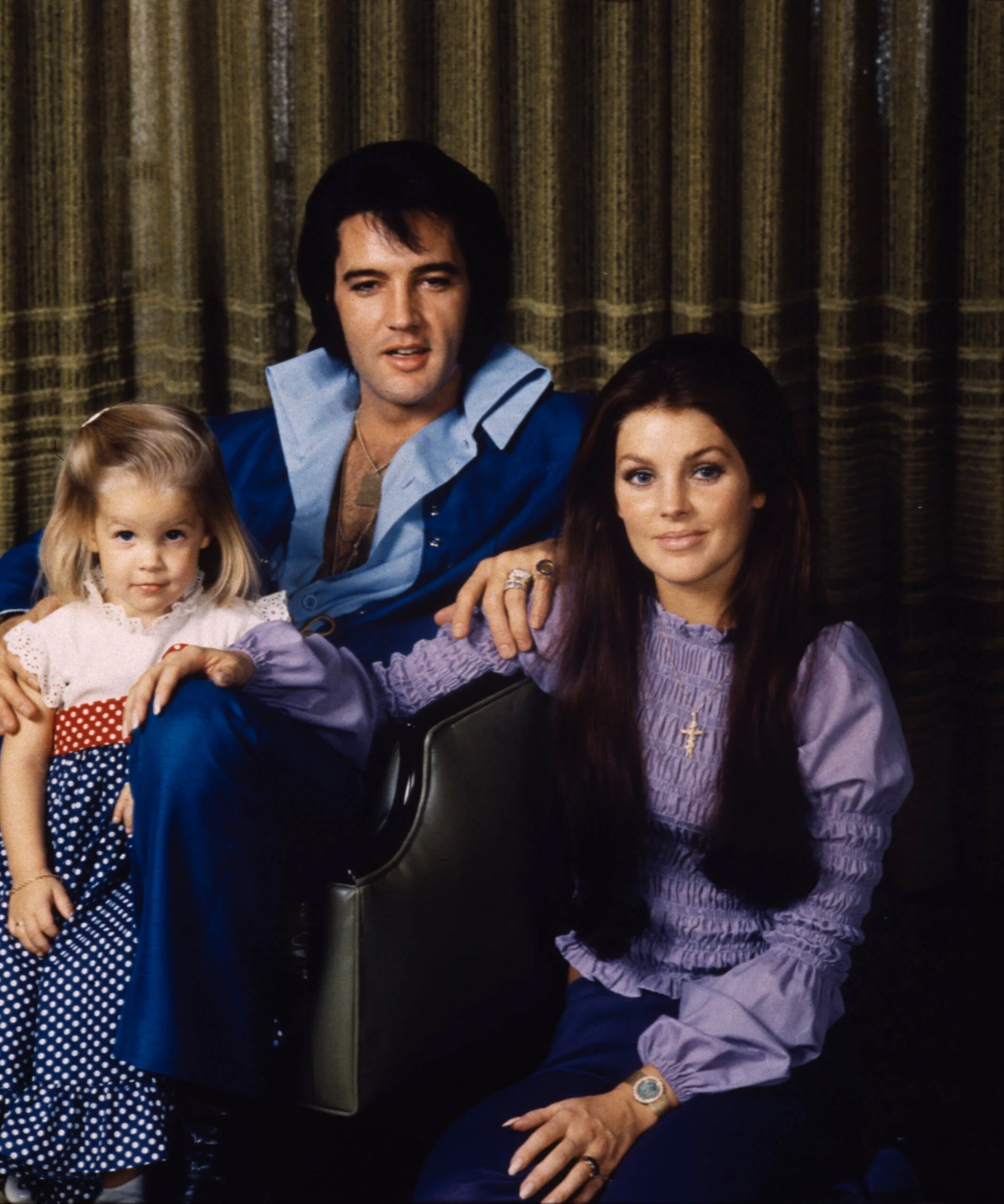 Elvis Presley, Priscilla presley and Lisa-Marie Presley
