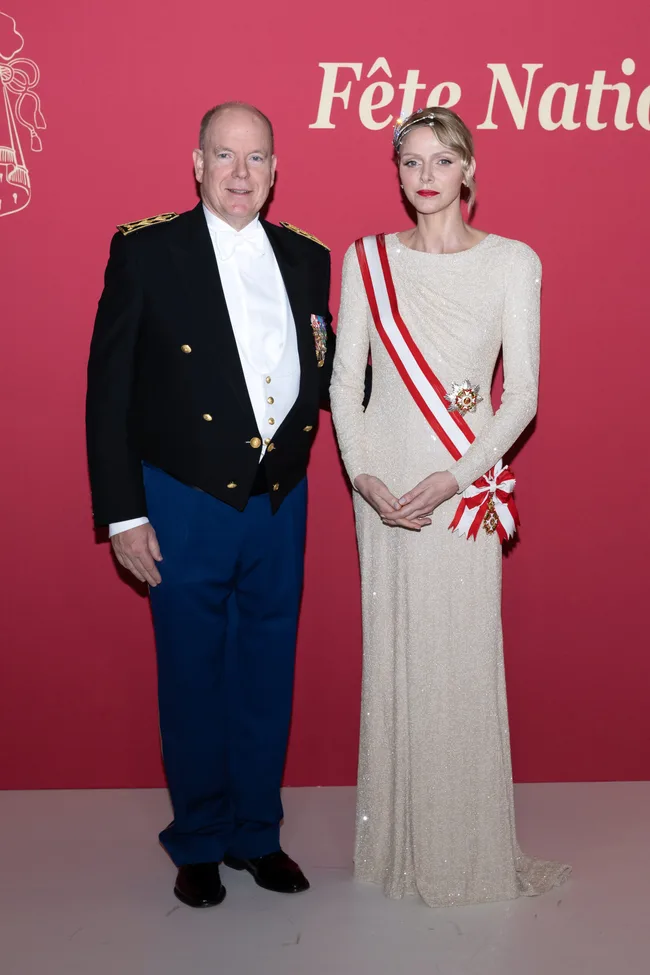 princess charlene dress repeat Princess Charlene of Monaco Dazzles in a Sequin Elie Saab Dress at the Rose  Ball