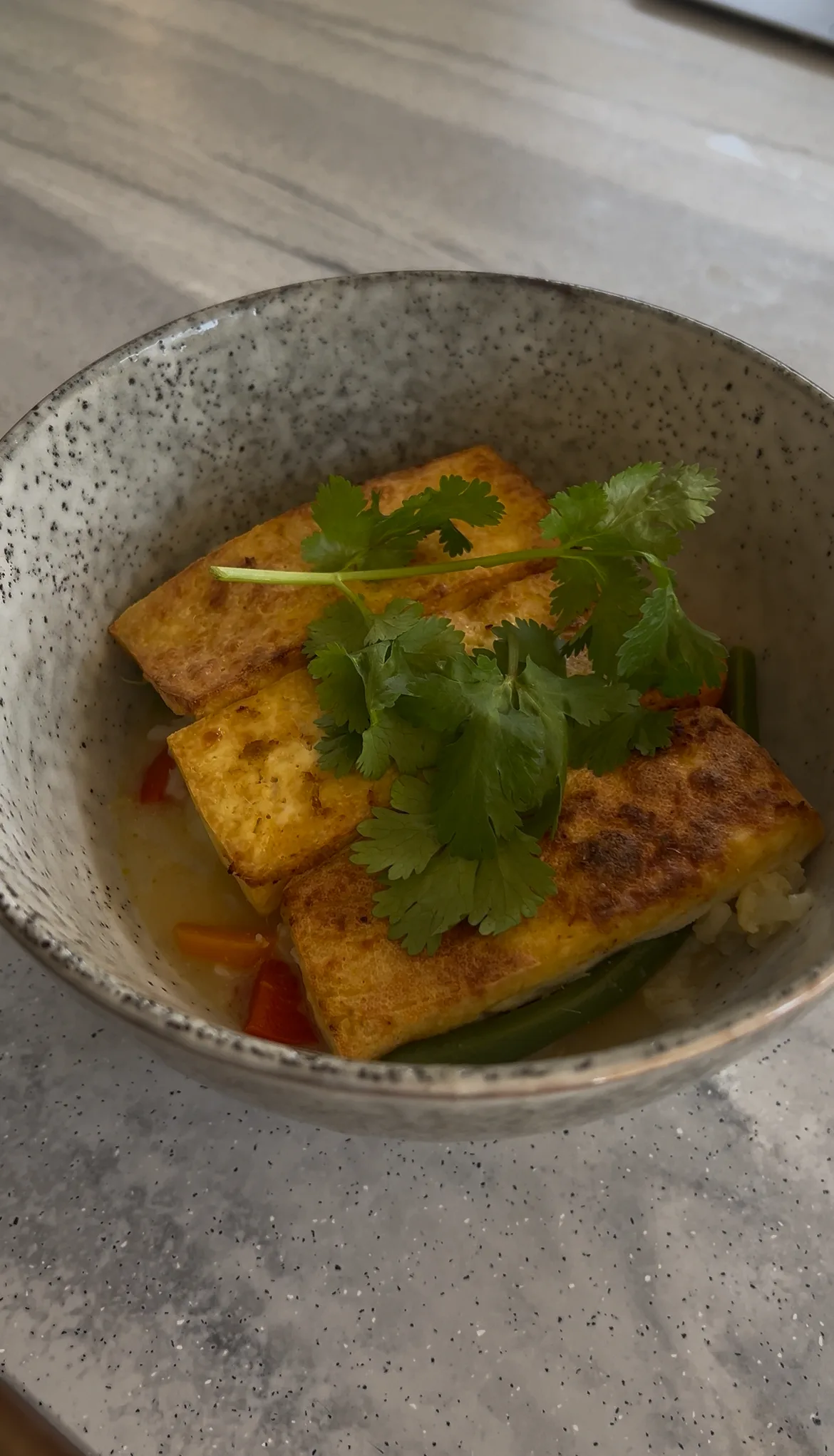 Green curry with tofu