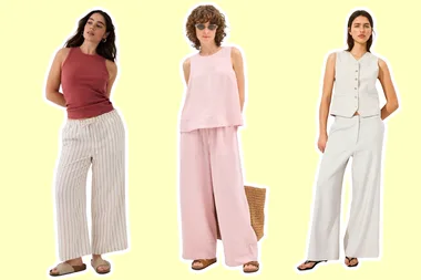 models wearing linen pants