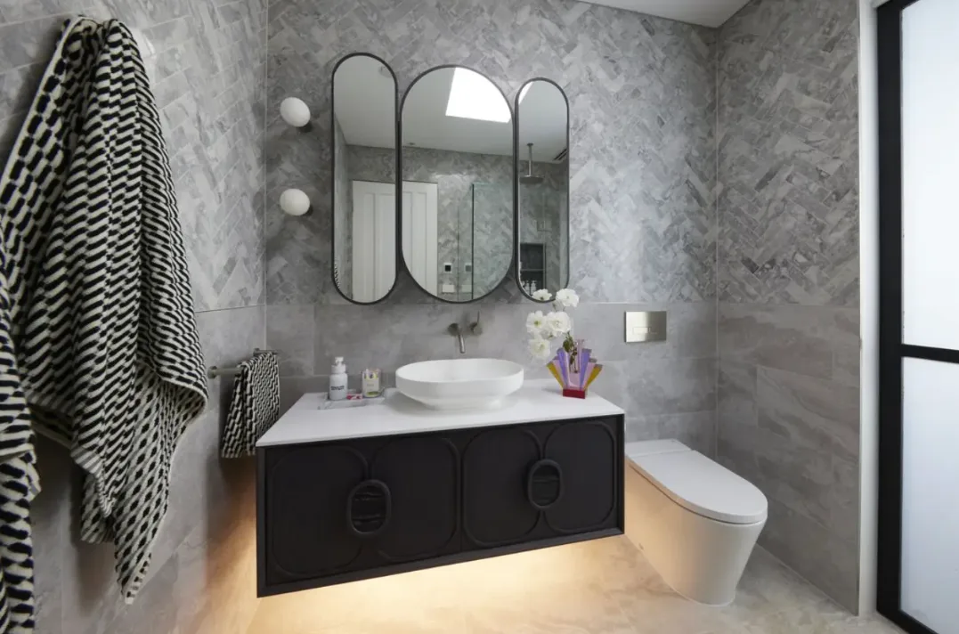 Leah and Ash vanity The Block 