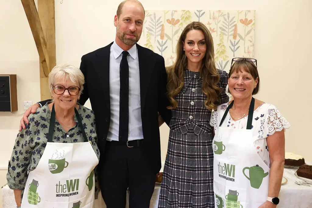 William and Catherine with members of the WI