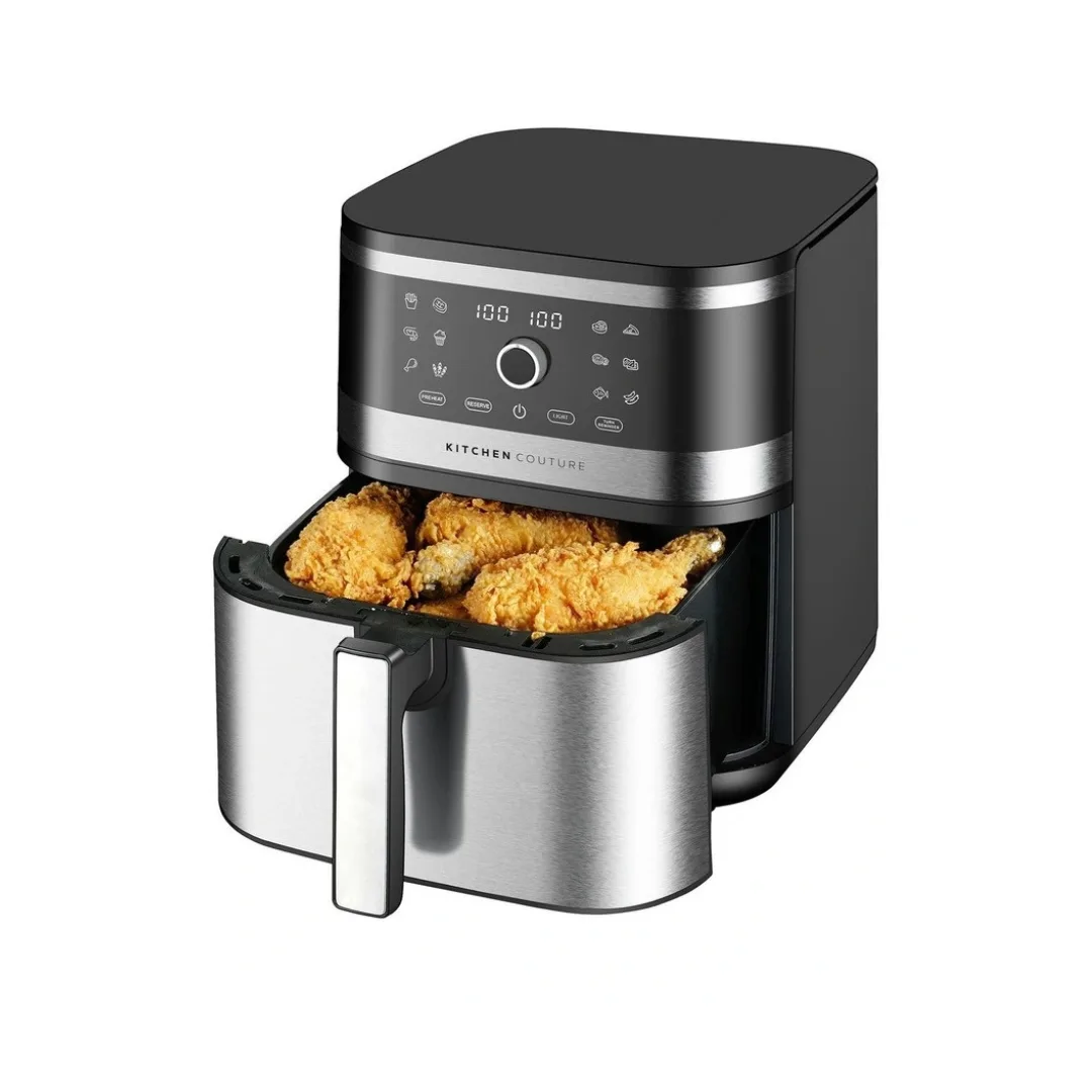 Kitchen Couture Stainless Steel 8L Air Fryer in Silver  