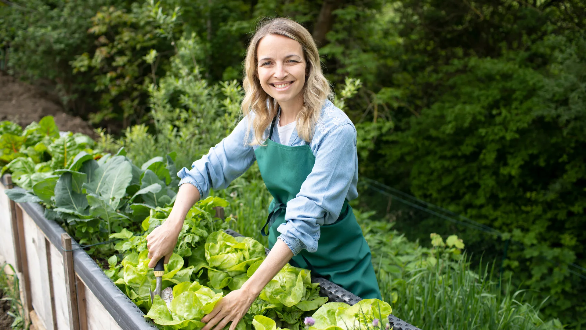 woman gardening