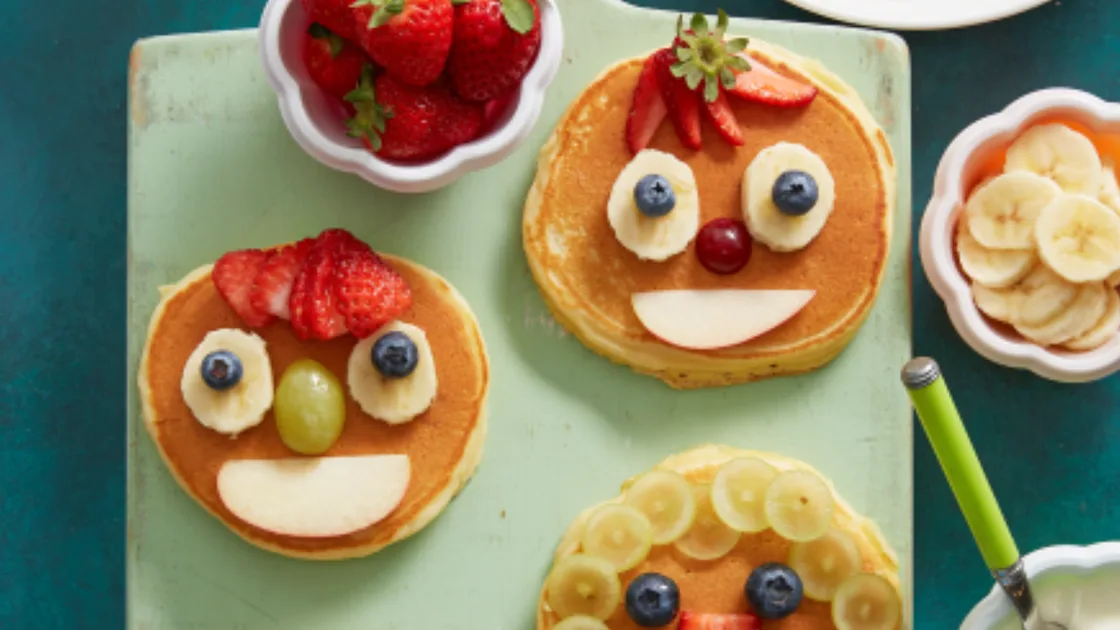 Make cooking with kids fun with these Funny Face Pancakes | New Idea