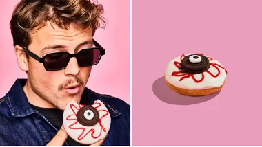 Donut King Halloween Tobasco bloodshot doughnut