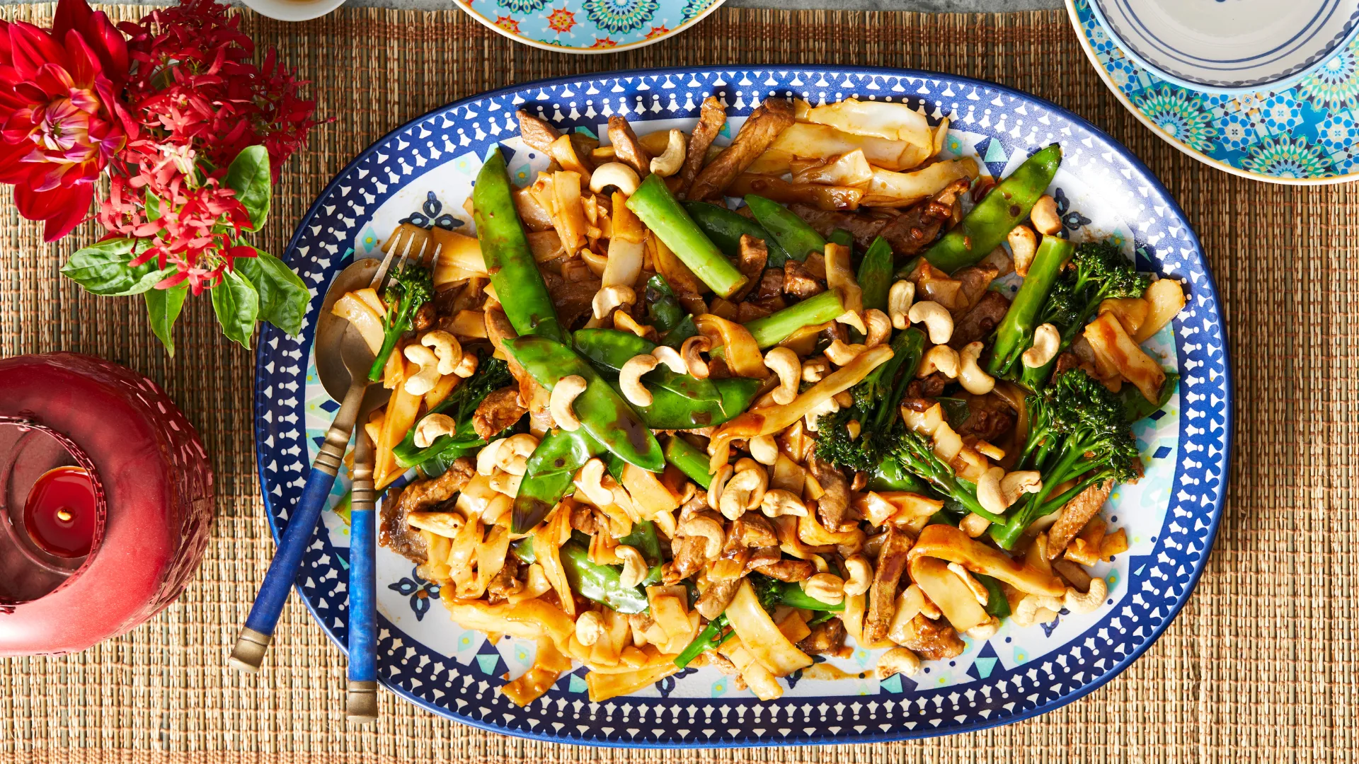 Beef and Noodle Stir-Fry with Cashews