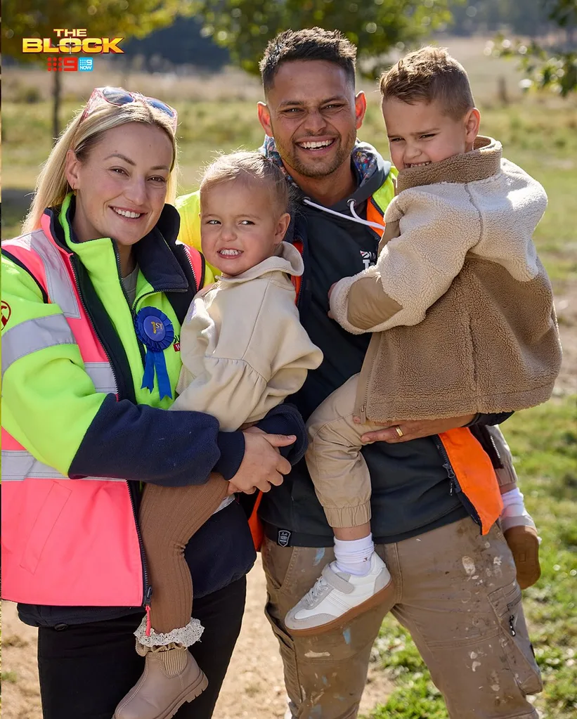 Britt and Taz family The Block
