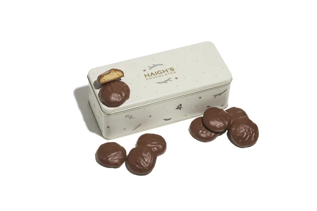 Chocolate spiced biscuits gift tin