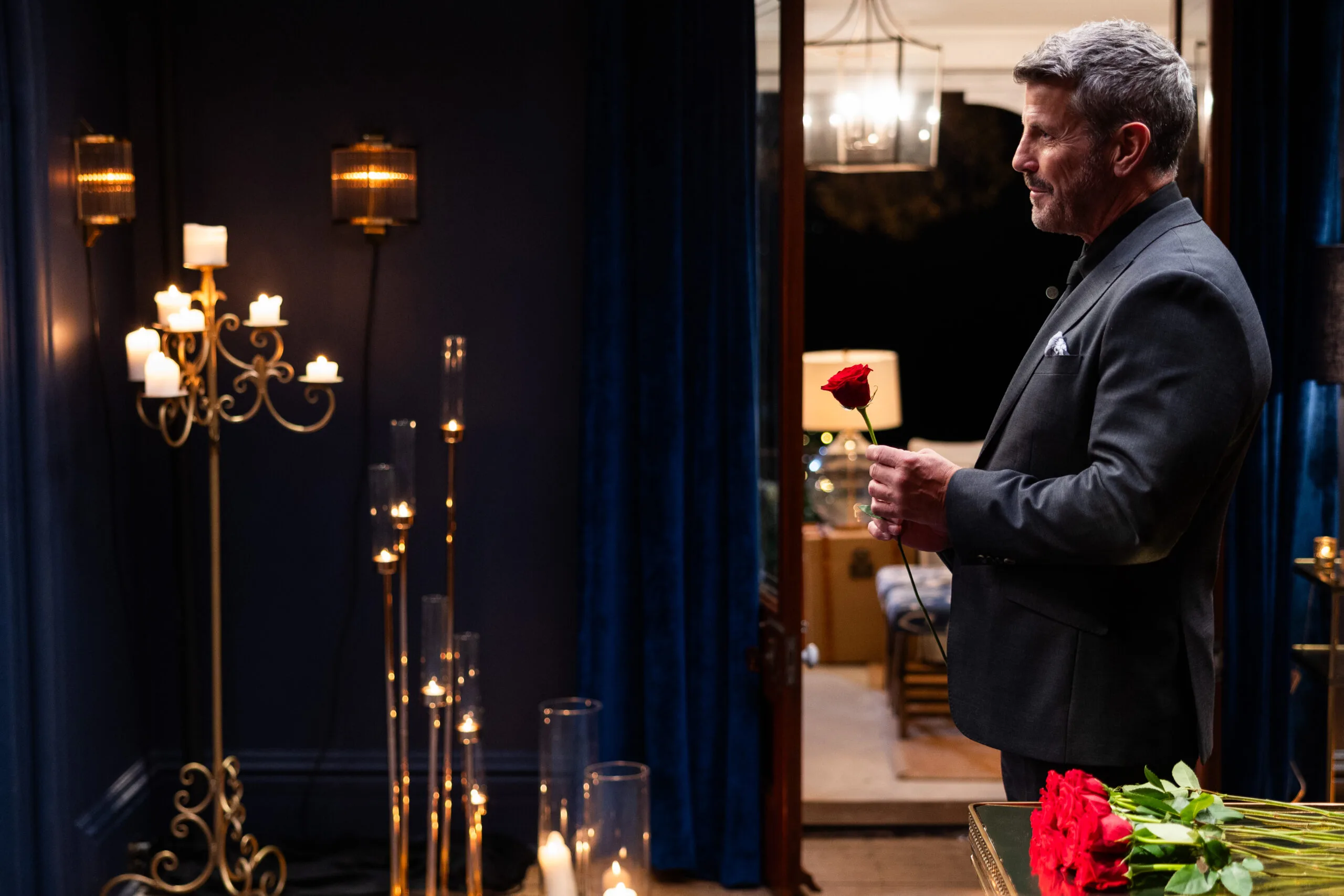 Barry "Bear" Myrden The Golden Bachelor 2025 at a rose ceremony 