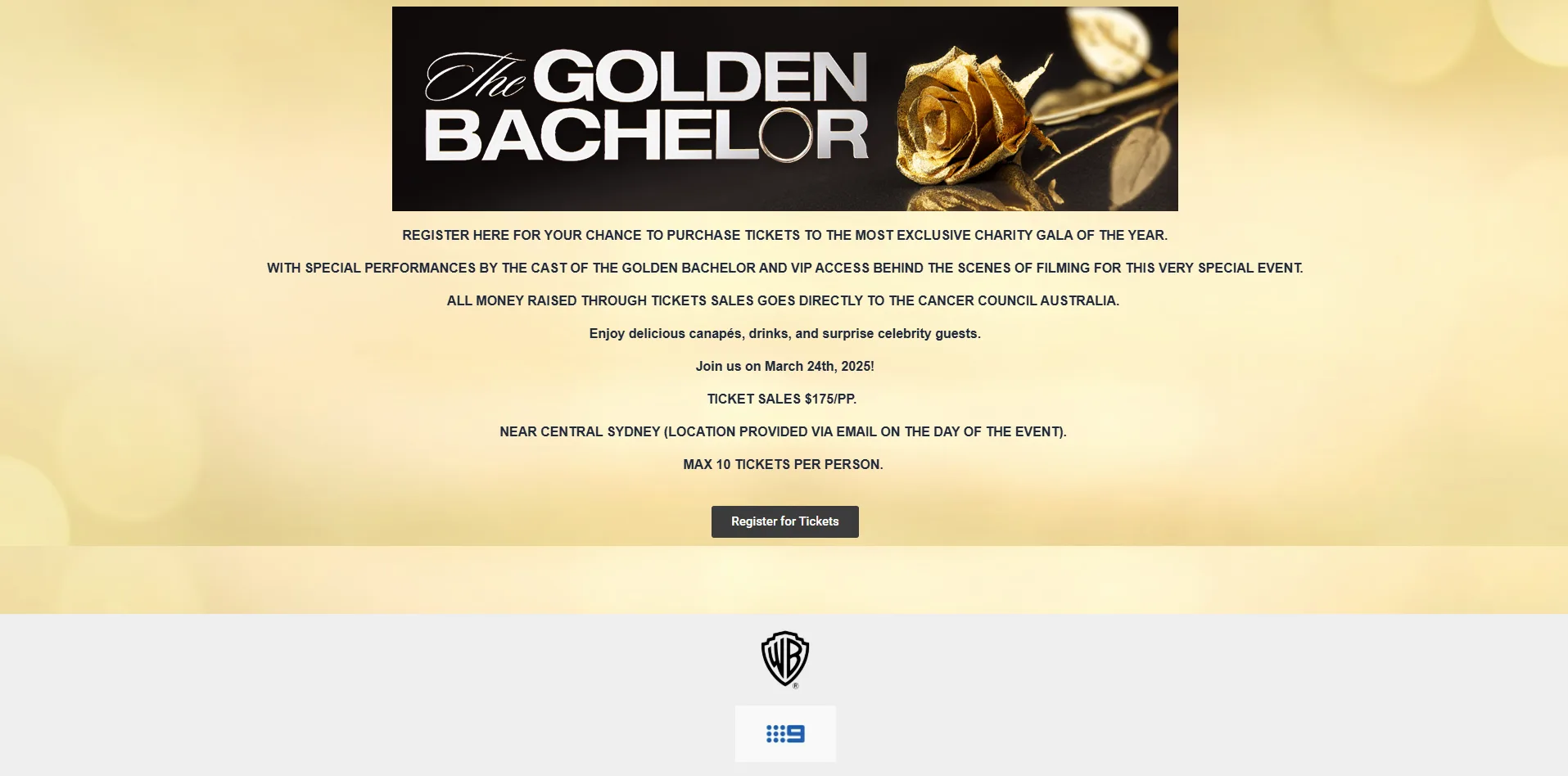 golden bachelor charity gala invitation