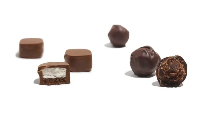 Haigh's Milk-Spiced Marshmallow and 70% Chocolate Maraschino Cherry Truffles