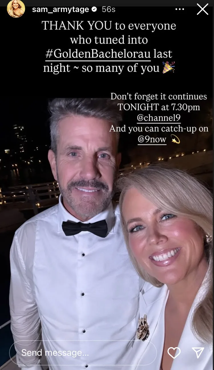 Samantha Armytage Bear Myrden The Golden Bachelor Australia