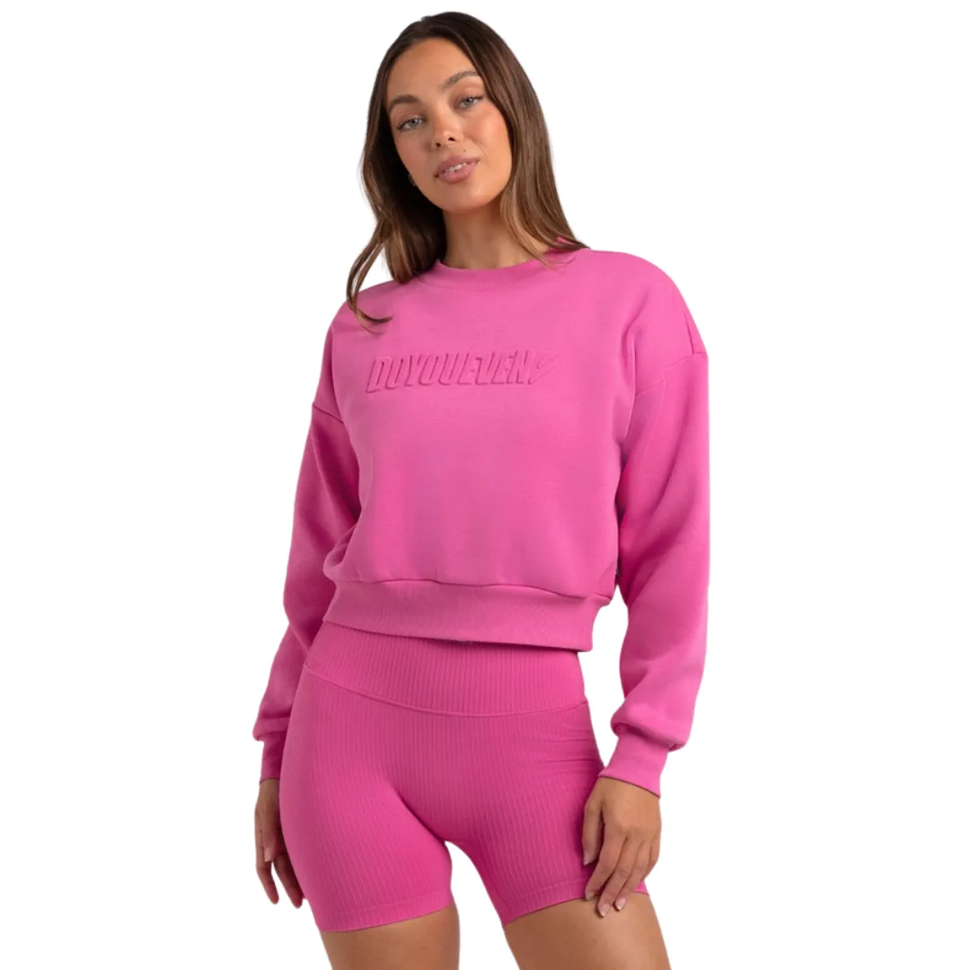 Doyoueven Women&rsquo;s Athleisure Crop Sweater - Pink
