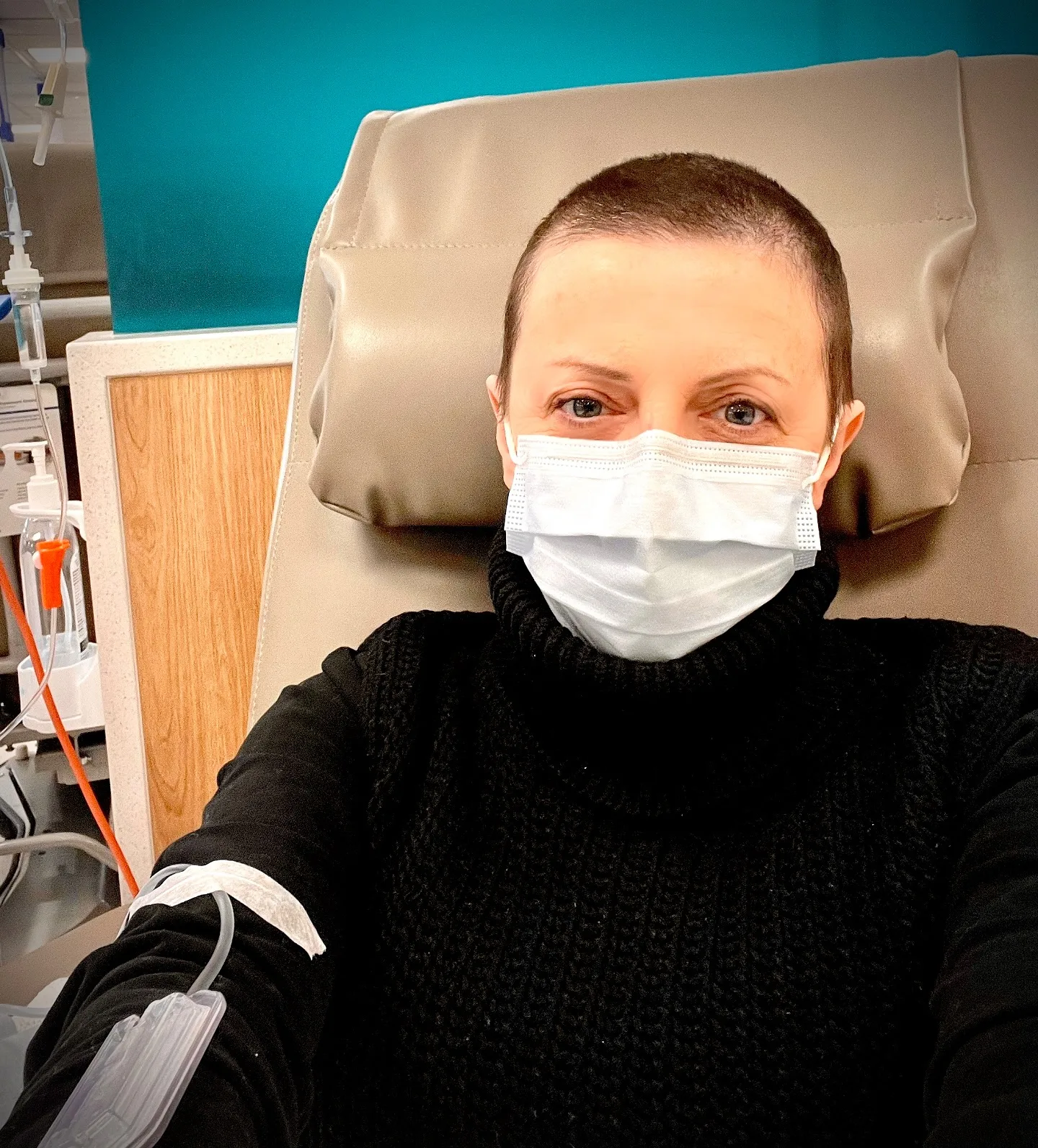 Virginia Lillye The Voice Australia star with hospital mask