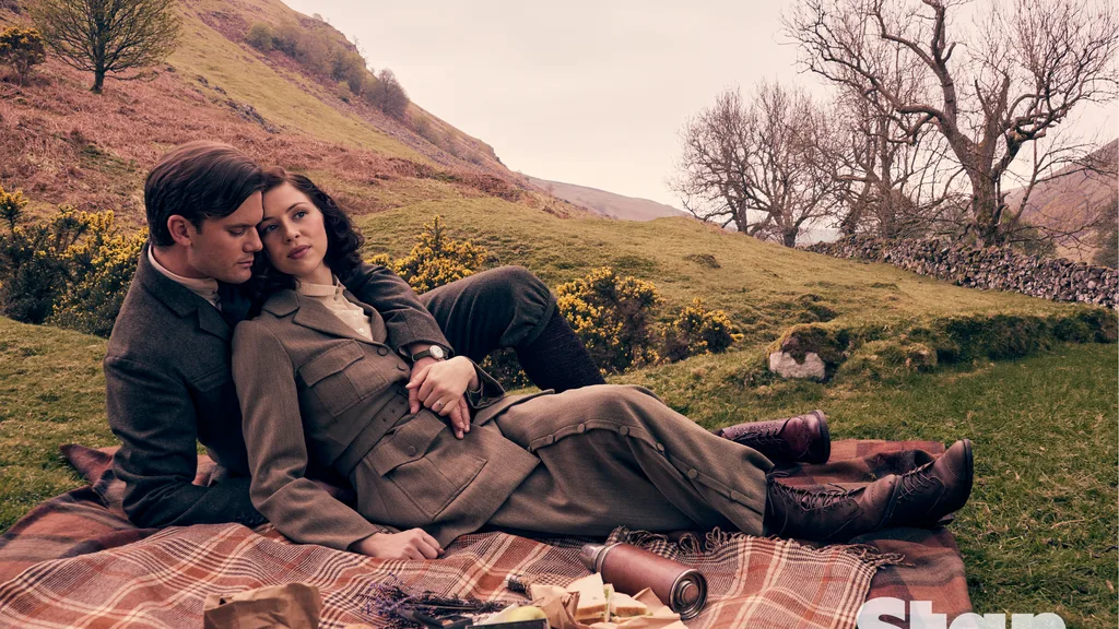 Outlander Jeremy Irvine Hermione Corfield