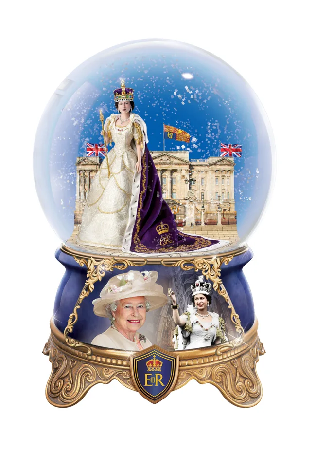 Queen Elizabeth II Coronation Glitter Globe