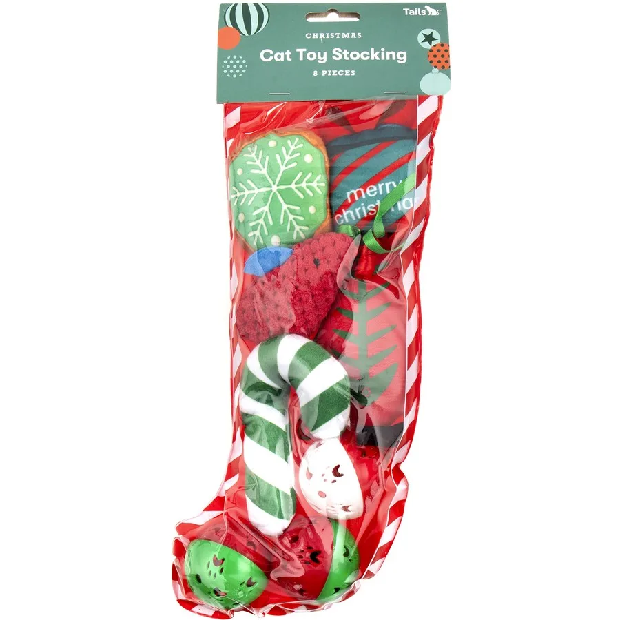 Tails Christmas Cat Toy Stocking 