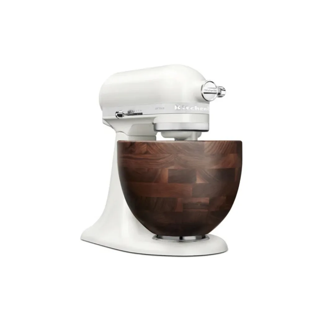 KitchenAid Artisan Tilt-Head Stand Mixer with Walnut Wood Bowl 
