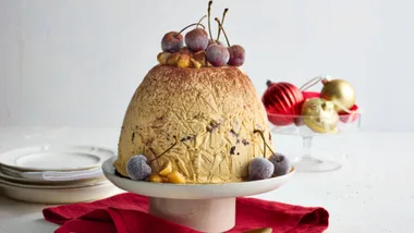 Spiced Brownie and Honey Nougat Bombe