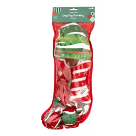 big w tails christmas stocking dog toy gift set