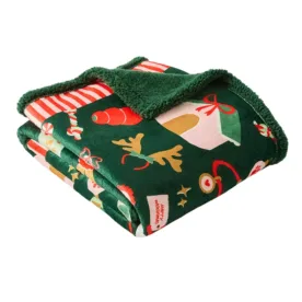 adairs green festive pet blanket