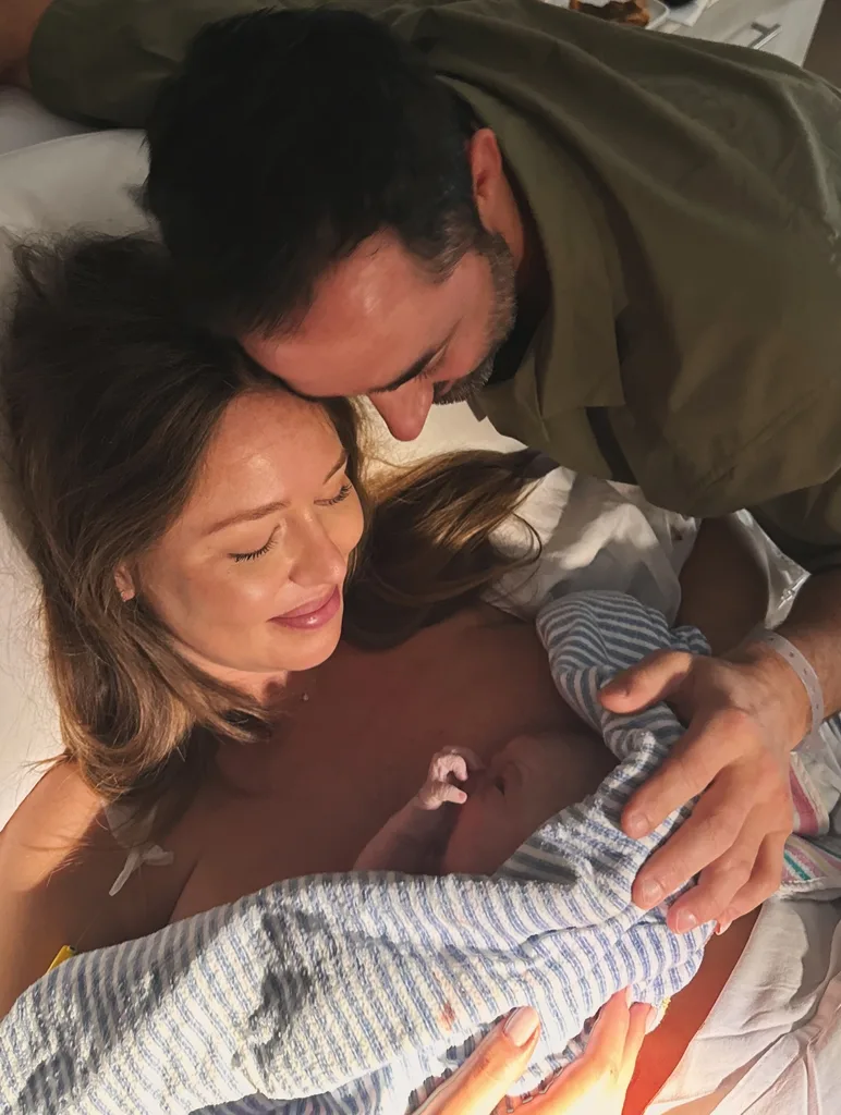 MasterChef judge Andy Allen with his wife and baby