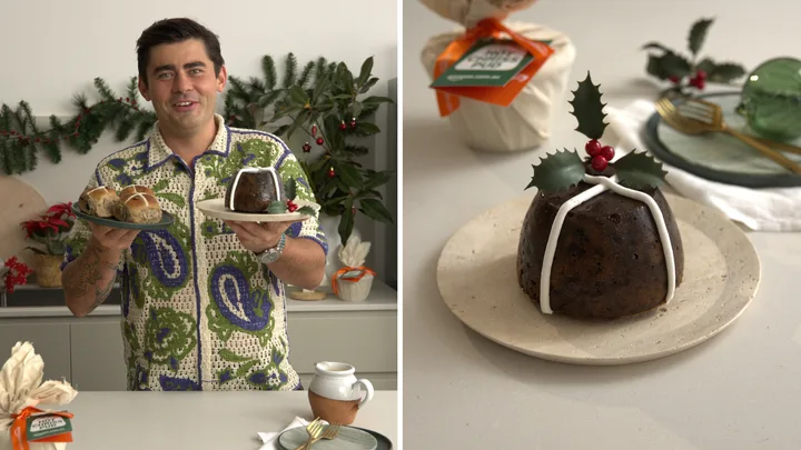 Declan Cleary and his Hot Chriss Pud creation