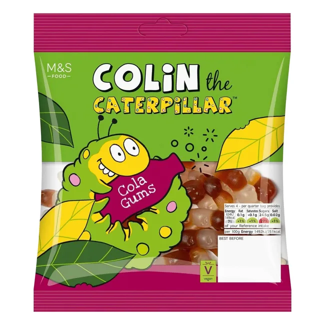 M&S Colin the Caterpillar Cola Gums 170g - $6
