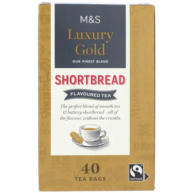 M&S Luxury Gold Shortbread Flavoured Tea 116g - $8